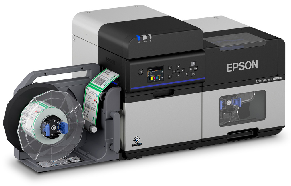 Epson ColorWorks CW-CW8000 High-Speed Color Inkjet Label Printer.
